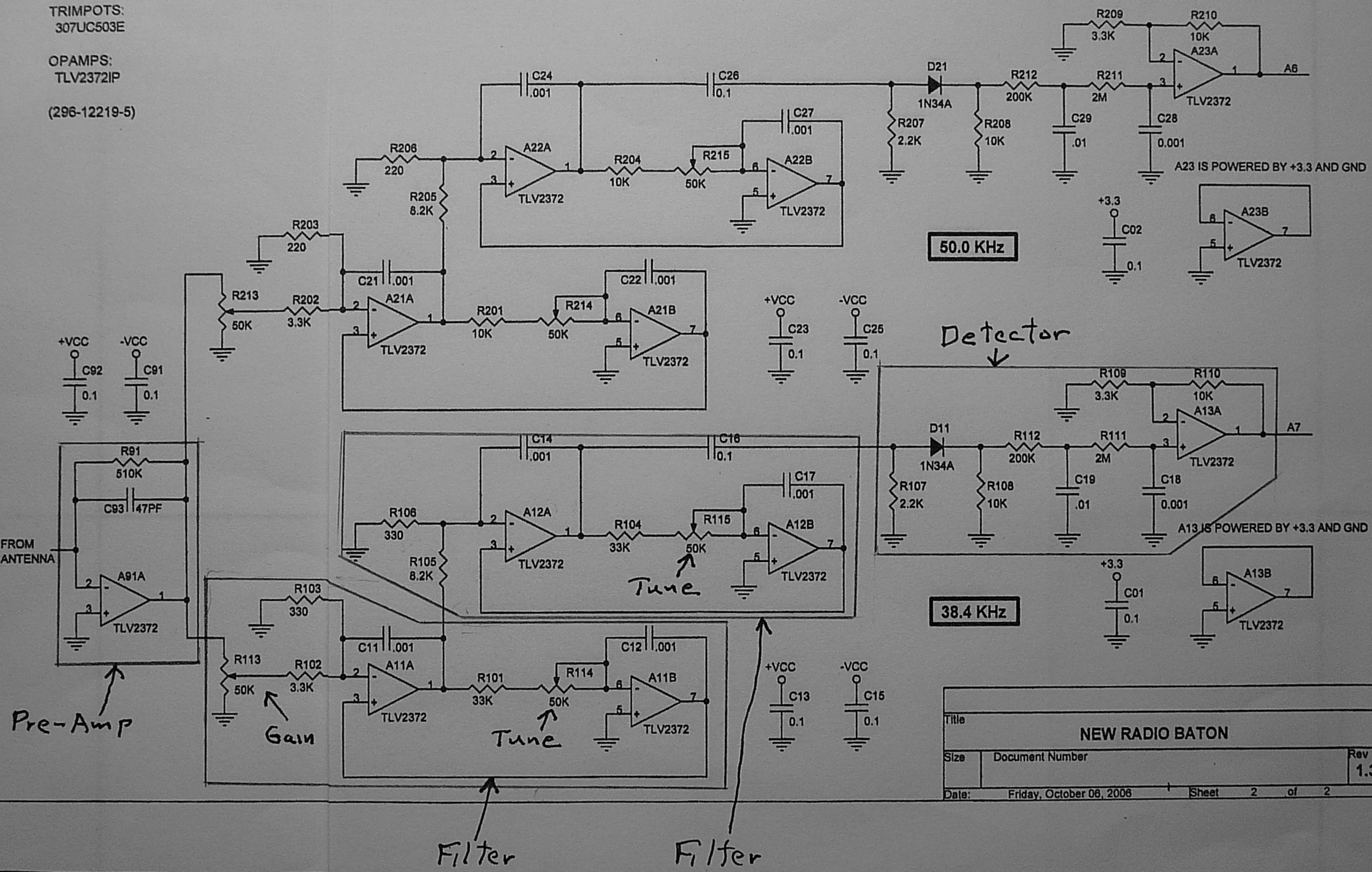 Radio Baton circuit from Mathews lecture